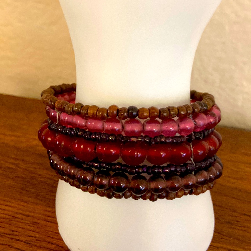 510beaded Cuff Bracelet Fits Up To Size 8 Inch Wrist